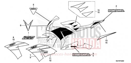 MARK/STRIPE (CBR1000RRD/E/RAD/E) TRICOLOR PATTERN CBR1000RRD de 2013